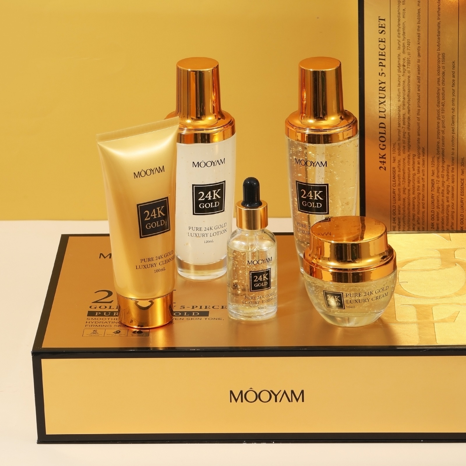 Luxury Skincare Moisturizer - 24K Gold LUXURY Moisturizin Anti-Wrinkle Set